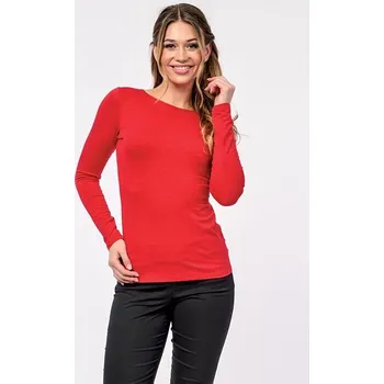 Dámské tričko Viskózové červené dámské tričko bez potisku 43 velikost 3XL