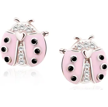 Náušnice Stříbrné náušnice RŮŽOVÁ BERUŠKA Ag 925; ≤1,2 g. 8 x 8 mm 6115119497