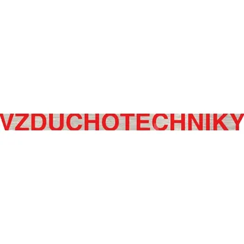 Značení Stříbrný&nbsp;piktogram "STROJOVNA VZDUCHOTECHNIKY" s červeným textem bez rámečku&nbsp;-