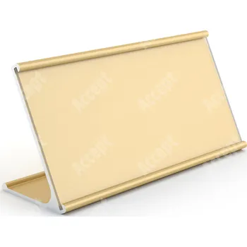 Jmenovka na stůl Stolní jmenovka D-50 (zásuvný systém, zlatá) - šířka jmenovky 105 mm