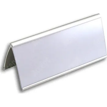 Jmenovka na stůl Stolní jmenovka G-61-61 (zásuvný systém, stříbrná) - šířka jmenovky 148 mm