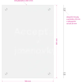 Informační tabulka Hlavní orientační tabule Clear CL4 (594 x 841 mm) - rozměr 594 x 841 mm