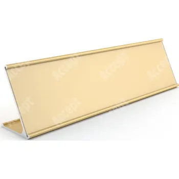 Jmenovka na stůl Stolní jmenovka D-50 (zásuvný systém, zlatá) - šířka jmenovky 187 mm