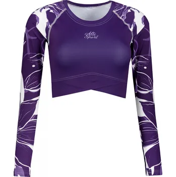 Dámské tričko Dámský funkční crop top premium ALTISPORT VOJ/ALW114TR04 FIALOVÁ XL