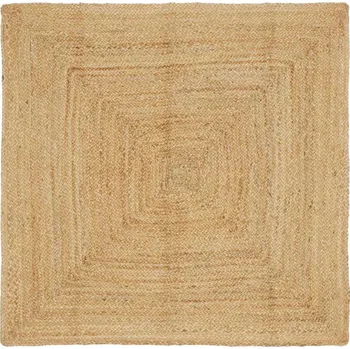 Koberec do oblasti Béžová 120 x 120 cm juta