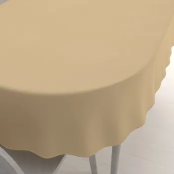 ubrus Dekorační oválný ubrus BKS-404 Zlatavě pískový 100x160 cm