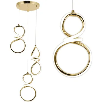 Toolight Toolight, závěsné LED svítidlo 3x20W, 4000K, G073-3CPR, zlatá lesklá, OSW-08663