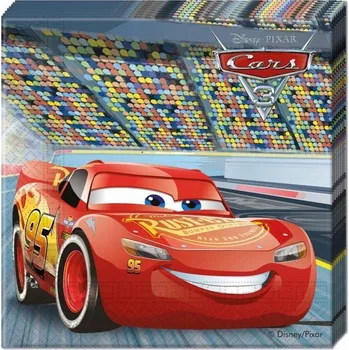 Papírový ubrousek Id_5405 SERVÍTKY AUTA CARS ZIG ZAG NAROZENINY STŮL NAROZENINOVÁ PÁRTY 20ks