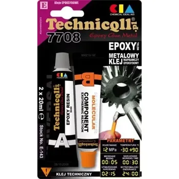 Průmyslové lepidlo TECHNICQLL - Kovové epoxidové lepidlo 2x20ml