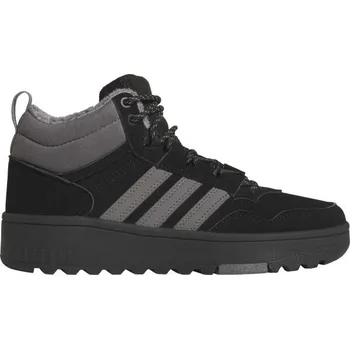 Dětská móda Chlapecké zimní tenisky adidas HOOPS 4.0 MID WINTERIZED J 3.5 Černá, Šedá