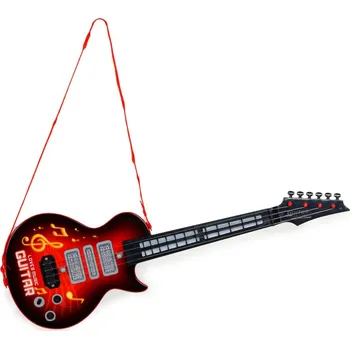 Hudební nástroj pro děti Dětská kytara Rock červeno-černá