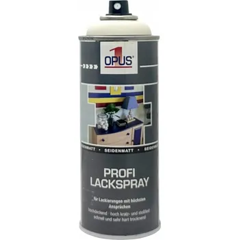 Barva ve spreji Opus1 Akrylový Lak RAL 9010 Bílá Barva Saténový Sprej 400ML Polomat