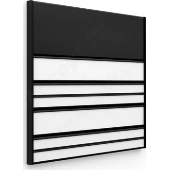 Informační tabulka Černá dveřní tabulka&nbsp;ACS&nbsp;o velikosti&nbsp;187 x 187 mm&nbsp;s&nbsp;kombinovaným systémem