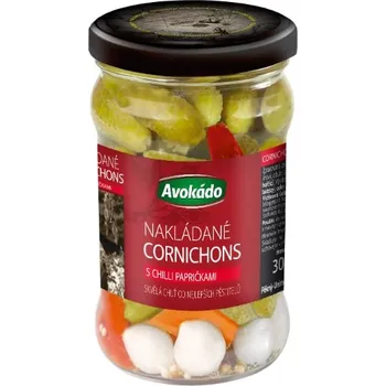 Avokado nakládané cornichons s chilli papričkami 300g