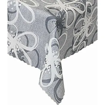 ubrus Teflonový ubrus - ŠEDÉ KVĚTY 75x75