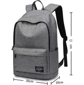 Sportovní batoh Batoh na notebook 15" – univerzální školní taška na záda Barva (Varianta): Šedá