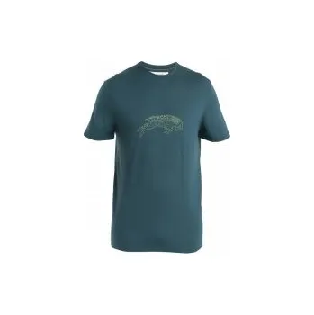 Pánské oblečení Icebreaker Mens Merino 150 Tech Lite III SS Tee Ewe Bound, Fathom Green