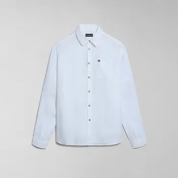 Pánská košile Pánská Košile NAPAPIJRI G-LINEN LS NP0A4HQ20021 – Bílá XL
