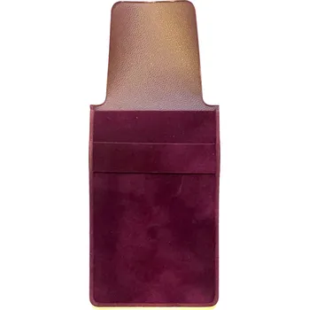 Sběratelství Semišová kapsa (obal) MALÁ na zlaté a stříbrné slitky 60 x 95 mm, vínově červená