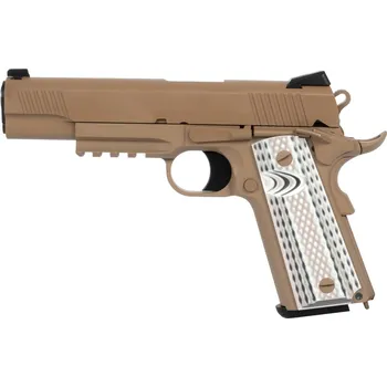 Airsoftová zbraň WE Airsoftová pistole M45 A1 GBB, celokov - TAN