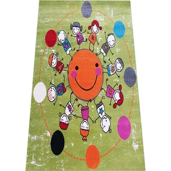 Koberec Dětský kusový koberec Děti Zelená Dětský motiv 1cm až 1,9cm MONDO 80/80/150 400x400