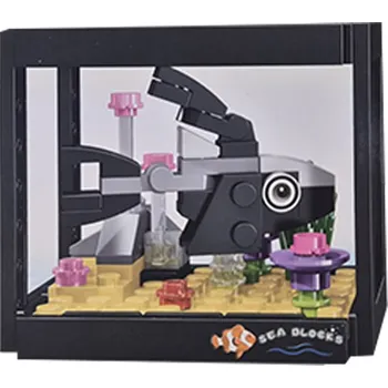 ostatní stavebnice Stavebnice akvárium 92ks černá ryba 08