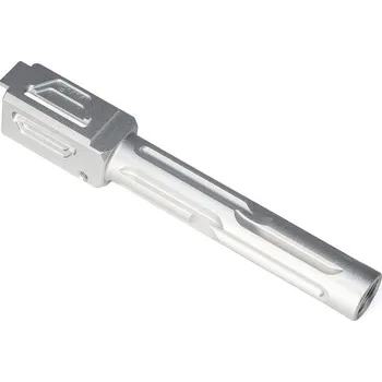 TTI AIRSOFT CNC fixní vnější hlaveň pro Umarex/VFC G 17 Gen.5, +11mm závit - stříbrná