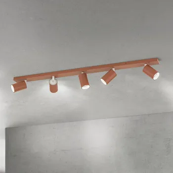 Lampička Orion Stropní bodové světlo Sean, korálově červené, 5 žárovek, hliník, GU10 korálově červená 5 x 13 W LED - Doprava zdarma