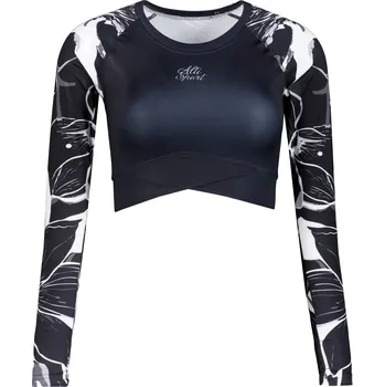 Dámské tričko Dámský funkční crop top premium ALTISPORT VOJ/ALW114TR04 ČERNÁ L