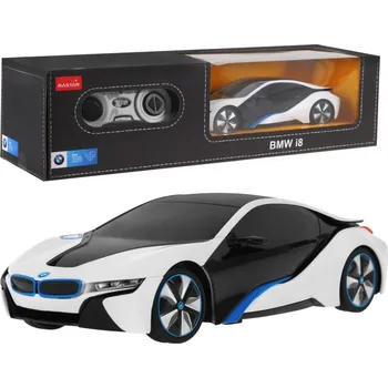 RC model auta Ramiz BMW i8 white RASTAR model 1:24 Auto na dálkové ovládání + 2,4 GHz dálkové ovládání