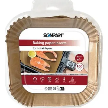 Pečicí papír ScanPart SCA2910070005 pečicí papír čtvercový 20×20 cm 100 ks