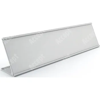 Jmenovka na stůl Stolní jmenovka D-50 (zásuvný systém, stříbrná) - šířka jmenovky 210 mm