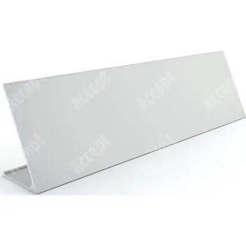 Jmenovka na stůl Stolní jmenovka D-62 (nezásuvný systém, stříbrná) - šířka jmenovky 210 mm