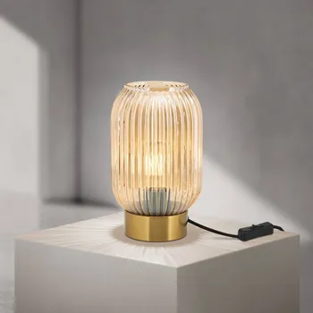 Lampička Orion Stolní lampa Carneval, jantarová, sklo, výška 23,5 cm, E27 1 x 40 W - Doprava zdarma