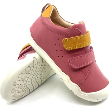 Dívčí bačkory Geox Steppieup Nappa Pink/ Ochreyellow 25, Vnitřní délka boty: 16,0 cm, Vnitřní šířka boty: 6,4 cm