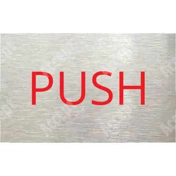 Informační tabulka Stříbrný piktogram "SEM - TAM - typ 31" s červeným textem bez rámečku - 80 x 50 mm