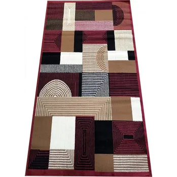 Koberec Kusový koberec Alfa červený 18 Geometrické tvary 1cm až 1,9cm ALFA 20/20/60 40x60 Červená