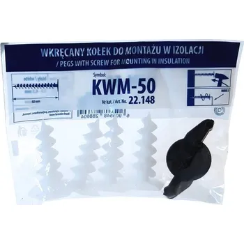 Hmoždinka Hmoždinka KWM-50 sada 4 ks + 1x klíč do polystyrénu 48x18 --CENA BLISTR-