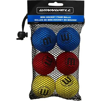 Míček WinnWell Knee Hockey Ball 50mm 5g Eva Multicolour 6-pack