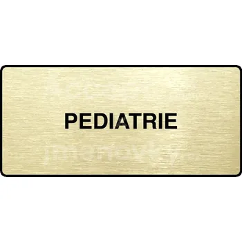 Značení Zlatý piktogram "PEDIATRIE" s černým&nbsp;textem a rámečkem&nbsp;-