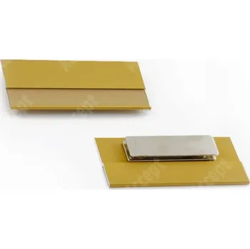 Informační tabulka Osobní jmenovka - magnetický klip (zlatá) - rozměr jmenovky 70 x 30 mm
