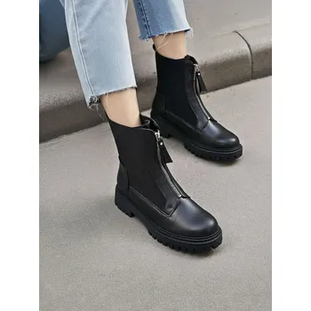 Dámská zimní obuv Sinsay - Kotníkové boty z umělé kůže - černá - 042GP-99X - 042GP-99X-40