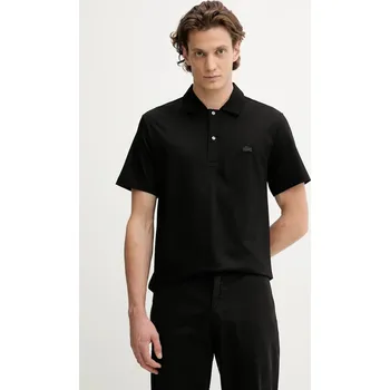 Bavlněné polo tričko Lacoste pánské, černá barva, DH5928 99X, vel. XL
