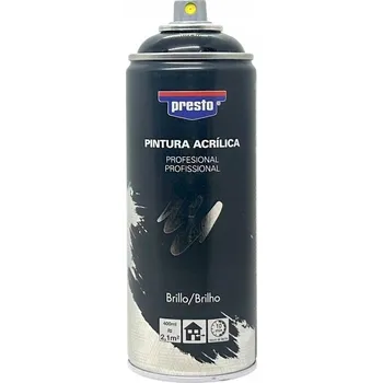 Barva ve spreji Presto Akrylový Lak Černý Lesk RAL 9005 Sprej 400ML