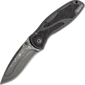 kapesní nůž Kershaw BLUR - ALUM BLK/DAM Damaškový hliníkový Linerlock K-1670BLKDAM