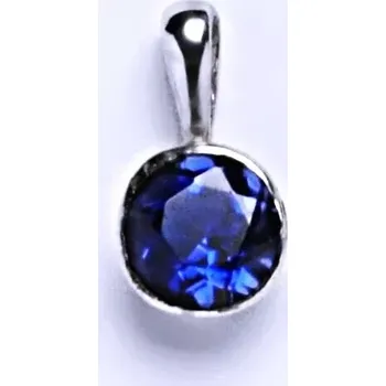 Přívěsek Zlatý přívěšek , bílé i žluté zlato , zirkon spinel - P 1050 (zirkon 6 mm)