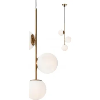 Smarter Závěsné svítidlo NIVA, opálové sklo, v.65cm, 3xE14