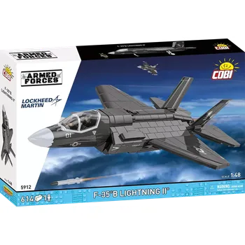 Stavebnice COBI Americký bojový letoun Lockheed Martin F-35B Lightning II USMC COBI 5912 - Armed Forces 1:48