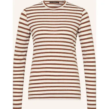 Dámské tričko Windsor. Dámské Tričko S Dlouhým Rukávem, bílá / hnědá, 44