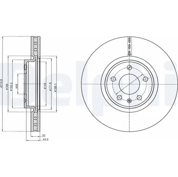 Brzdový kotouč DELPHI BG4346C Brzdový kotouč (BG4346C)